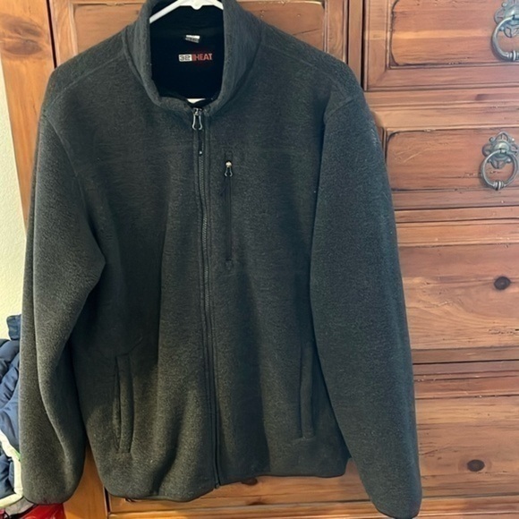 32 Degrees Men’s Fleece Coat With Sherpa Lining and Pockets Size Medium EUC - Picture 1 of 6